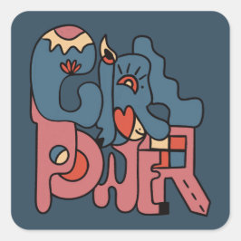 ガールパワーダーク スクエアシール