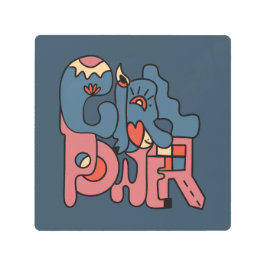 ガールパワーダーク メタルプリント