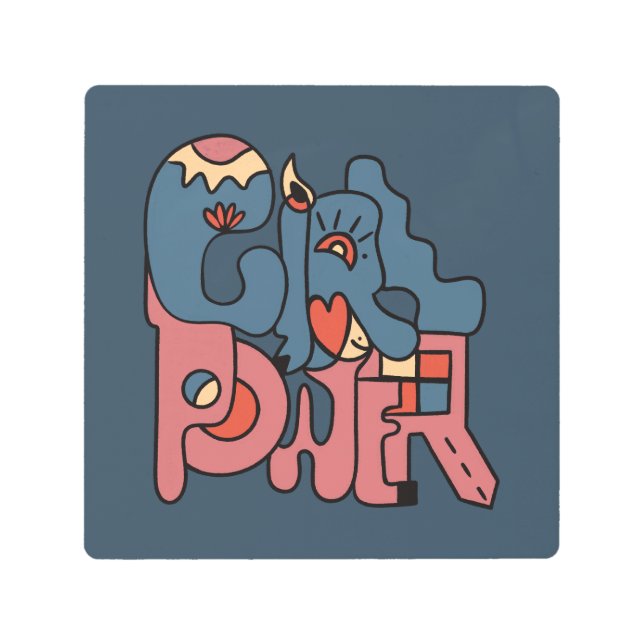 ガールパワーダーク メタルプリント (正面)