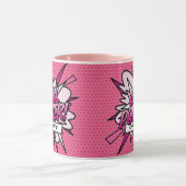 ガールパワーネームおもしろいレトロ漫画ブックアーポップ・アートのト マグカップ (中央)