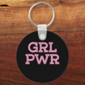 ガールパワーフェミニストフェミニズム女性の女性右G キーホルダー (正面)