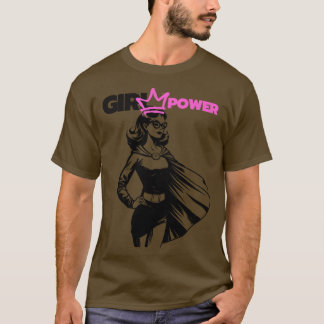 ガールパワーフェミニスト女性主義 Tシャツ