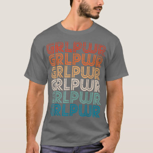ガールパワーフェミニズムレトロヴィンテージフェミニスト Tシャツ