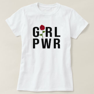 ガールパワーフェミモダンニストはっきりしたGRL PWR Tシャツ
