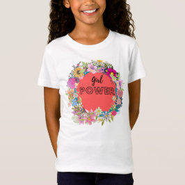 ガールパワーフローラデザイン Tシャツ