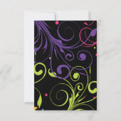 ガールパワーブライトバルミツワー披露宴パーティーカード 招待状 (裏面)