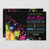 ガールパワーブライトバルミツワー招待状 招待状 (正面/裏面)