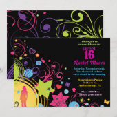 ガールパワーブライトSweet sixteen16招待状 招待状 (正面/裏面)