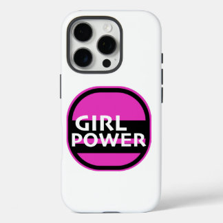 ガールパワープリントノベルティホワイトフォント iPhone 16 PROケース