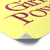 ガールパワーポスター、黄色 ポスター (角)