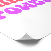 ガールパワーレトロピンクパープルメッセージのエンパワメント ポスター (角)