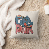 ガールパワー両面 クッション (ブランケット)