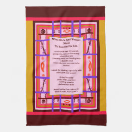 ガールパワー女性成功キッチンタオル キッチンタオル