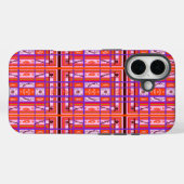 ガールパワー曲線プレイドフォンケース Case-Mate iPhoneケース (裏面 (横))