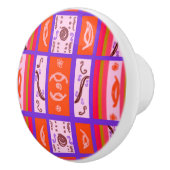 ガールパワー湾曲プレイドセラミックドロワーノブ セラミックノブ (右)