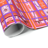 ガールパワー湾曲プレイドラッピング紙 ラッピングペーパー (ロールコーナー)