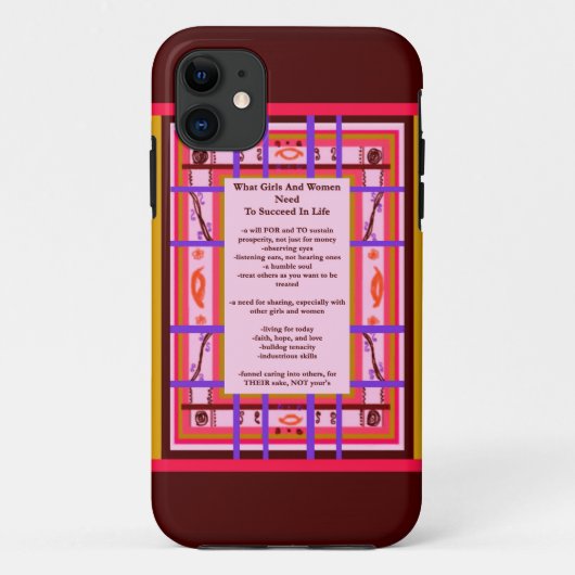 ガールパワー湾曲プレイド女性成功事例 Case-Mate iPhoneケース (裏面)