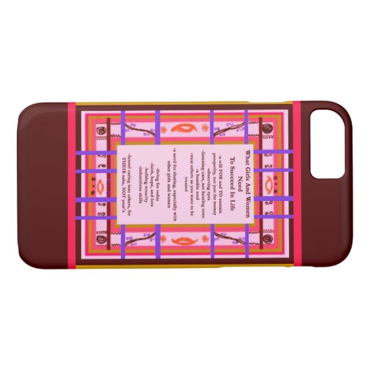 ガールパワー湾曲プレイド女性成功知恵ケース Case-Mate iPhoneケース (裏面(横))