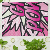 ガールパワー漫画ブックアーポップ・アートのト キッチンタオル (折り畳み)