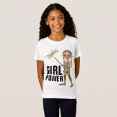ガールパワー、かわいい小妖精や小人Tシャツ Tシャツ (正面フル)