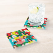 ガールパワー ガラスコースター (アングル)