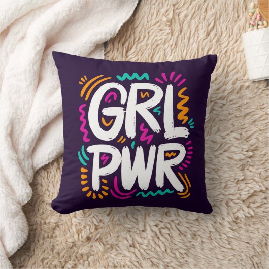 ガールパワー クッション (ブランケット)