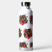 ガールパワー、クラウン&ハート ウォーターボトル (左面)