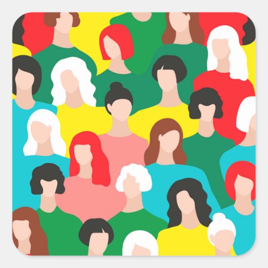 ガールパワー スクエアシール (正面)