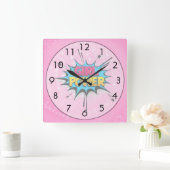 ガールパワー スクエア壁時計 (ホーム)