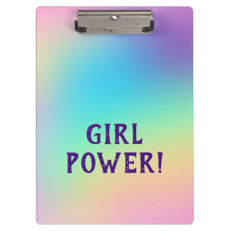 ガールパワー！パステルレインボー クリップボード