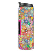 ガールパワー |ピンクガーリーの美しい山花女性 タンブラー (回転右)