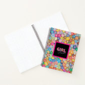ガールパワー |ピンクガーリーの美しい山花女性 ノートブック (内部)