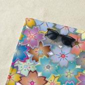 ガールパワー |ピンクガーリーの美しい山花女性 ビーチタオル (インサイチュ)