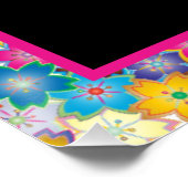 ガールパワー |ピンクガーリーの美しい山花女性 ポスター (コーナー)