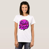 「ガールパワー」フェミニスト Tシャツ (正面フル)