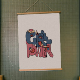 ガールパワー 吊り下げ型タペストリー