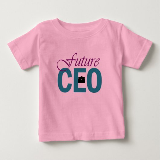 ガールパワー：将来のCEO ベビーTシャツ (正面)