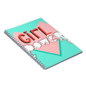 ガールパワー。明るいグラフィックのスローガンと可愛いデザイン ノートブック (右側)