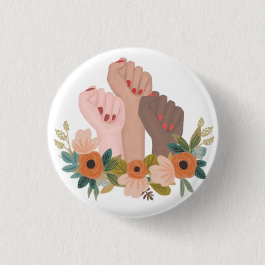 ガールパワー 缶バッジ (正面)