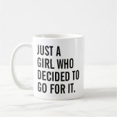 ガールパワー | Just A Girl To Go It コーヒーマグカップ (左)