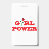 ガールパワーTシャツ – 女性素晴らしフェミニスト バッジ (裏面)