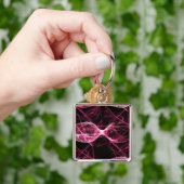 ガールパンクロックピンクエネルギー波 キーホルダー (手)