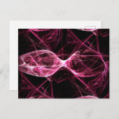 ガールパンクロックピンクエネルギー波 ポストカード (正面/裏面)