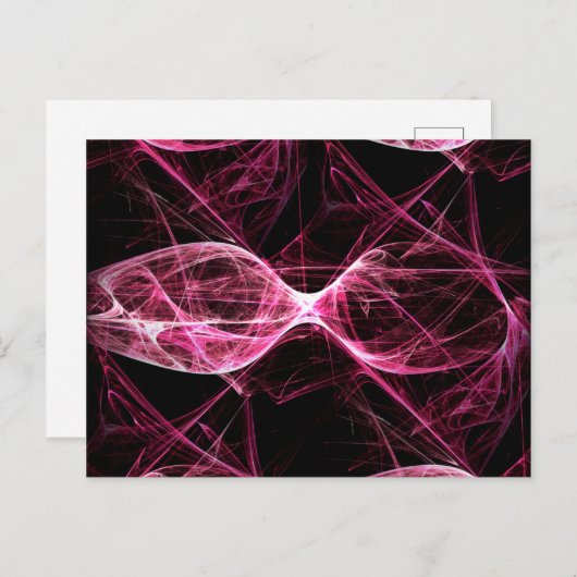 ガールパンクロックピンクエネルギー波 ポストカード (正面/裏面)