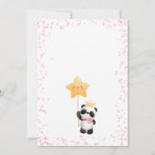 ガールパンダビーリーウェイベビーシャワー 招待状 (裏面)