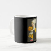 ガールパンプキンキャットヴィンテージハロウィンテーママグ コーヒーマグカップ (正面左)