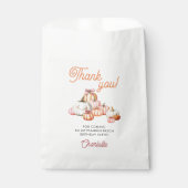 ガールパンプキンパッチ弓バースデーパーティーありがとう フェイバーバッグ (正面)