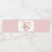 ガールパンプキンパッチ誕生日ウォーターボトルラベル ペットボトルラベル (シングルラベル)