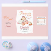 ガールパンプキンパッチ誕生日パーティーチップバッグラッパー チラシ (シングル)