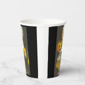 ガールパンプキンブラックキャットヴィンテージハロウィーン 紙コップ (右)